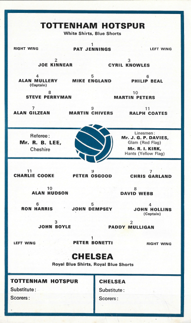  Tottenham Hotspur v Chelsea More great footballing legends